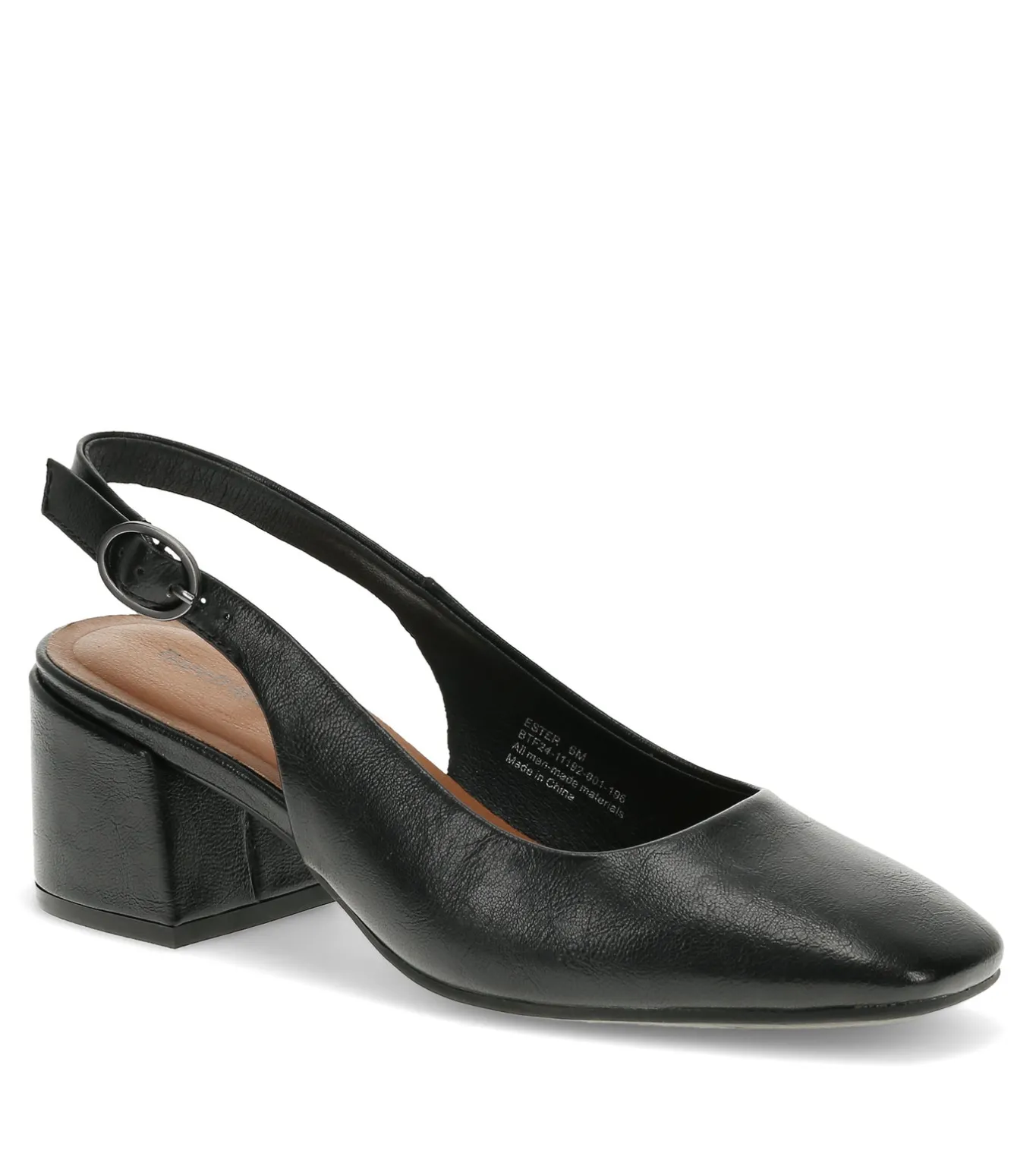 Fashion Ester Block Heel Slingback Pump Dress Shoes