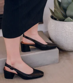 Fashion Ester Block Heel Slingback Pump Dress Shoes