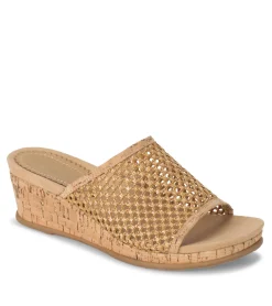 Fashion Flossey Wedge Slide Sandal Wedge Sandals|Slides & Slip On Sandals