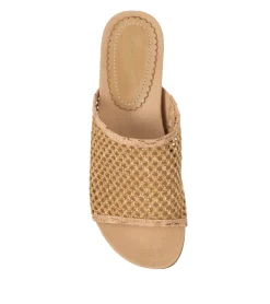 Fashion Flossey Wedge Slide Sandal Wedge Sandals|Slides & Slip On Sandals