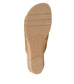 Fashion Flossey Wedge Slide Sandal Wedge Sandals|Slides & Slip On Sandals