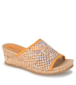 Fashion Flossey Wedge Slide Sandal Wedge Sandals|Slides & Slip On Sandals