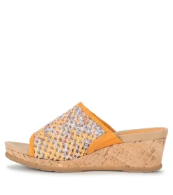 Fashion Flossey Wedge Slide Sandal Wedge Sandals|Slides & Slip On Sandals