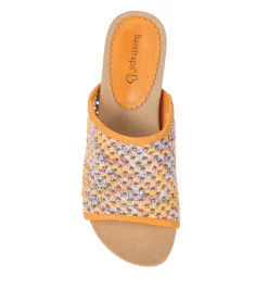 Fashion Flossey Wedge Slide Sandal Wedge Sandals|Slides & Slip On Sandals