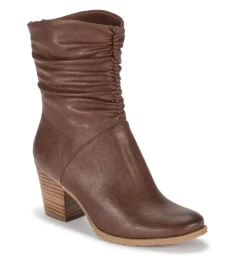 Outlet Leslie Block Heel Slouch Boot Booties