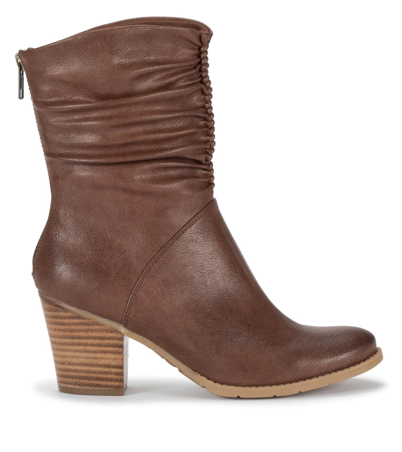 Outlet Leslie Block Heel Slouch Boot Booties