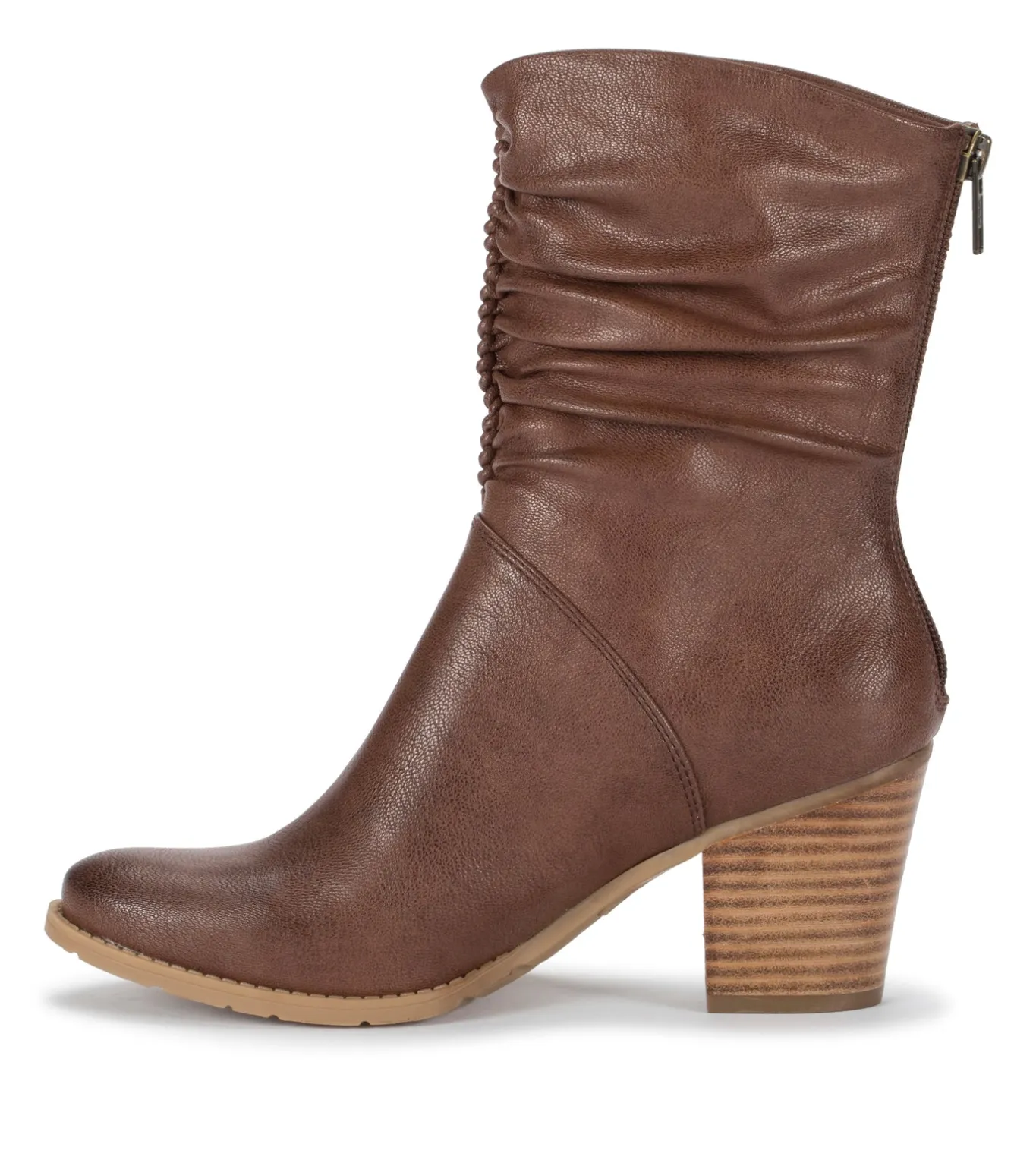 Outlet Leslie Block Heel Slouch Boot Booties