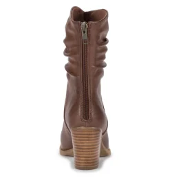 Outlet Leslie Block Heel Slouch Boot Booties
