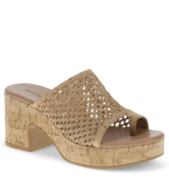 Discount Michaela Block Heel Sandal Slides & Slip On Sandals