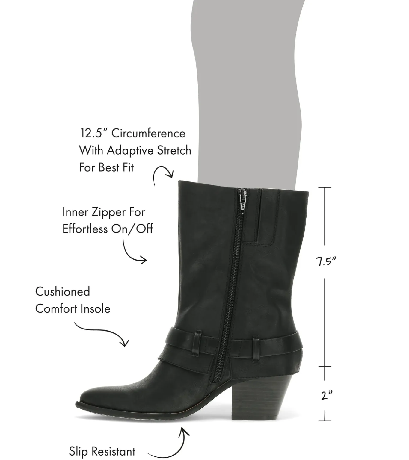 Fashion Yamura Midi Boot Knee High Boots