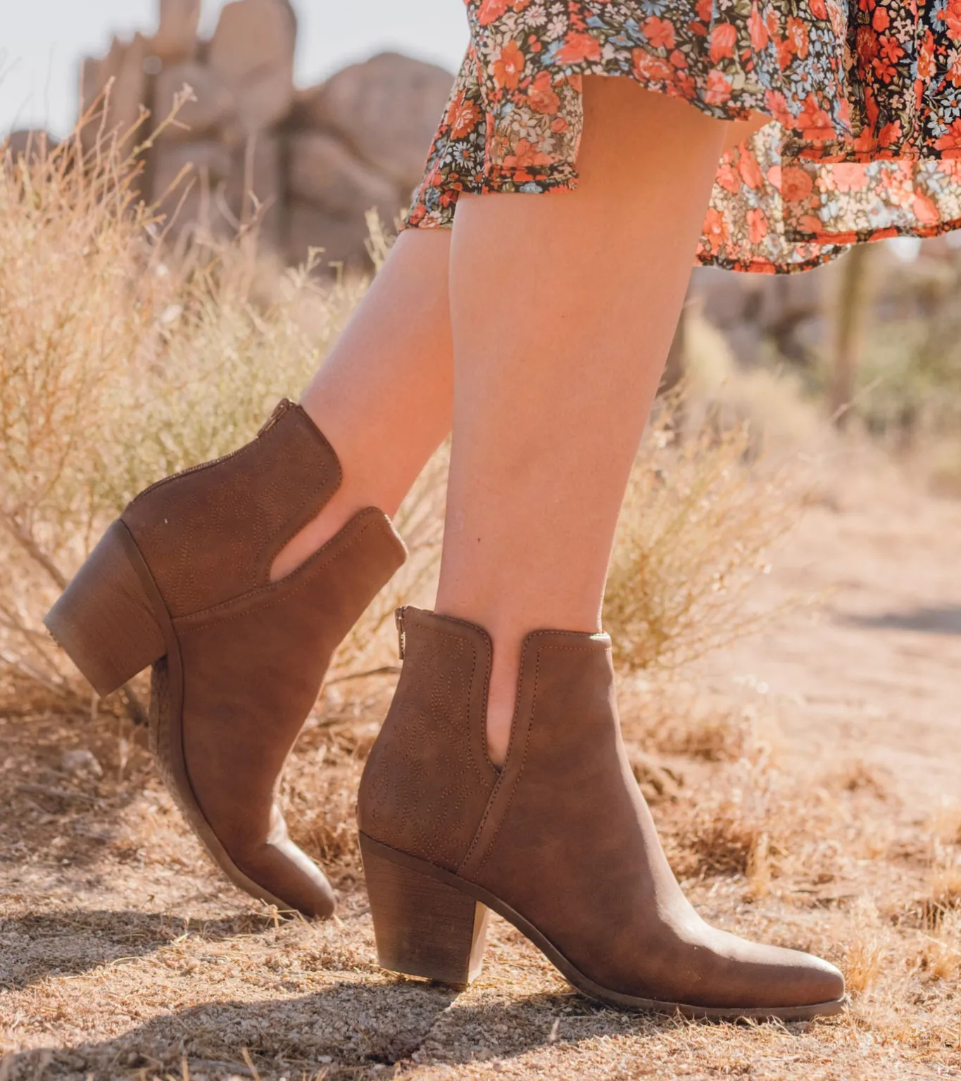 Clearance Yara Block Heel Bootie Booties